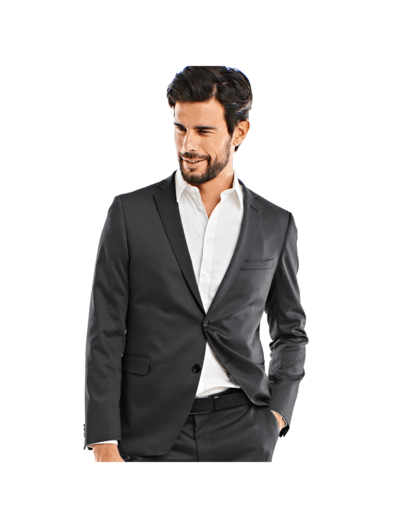 emilio adani Herren Anzugsakko slim fit in Stahlgrau emilio adani Herren Anzugsakko slim fit in Stahlgrau