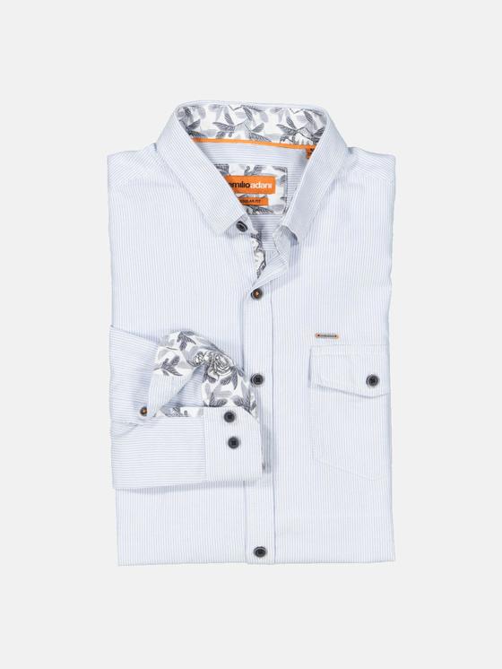 emilio adani Herren Hemd gemustert in Hellblau emilio adani Herren Hemd gemustert in Hellblau