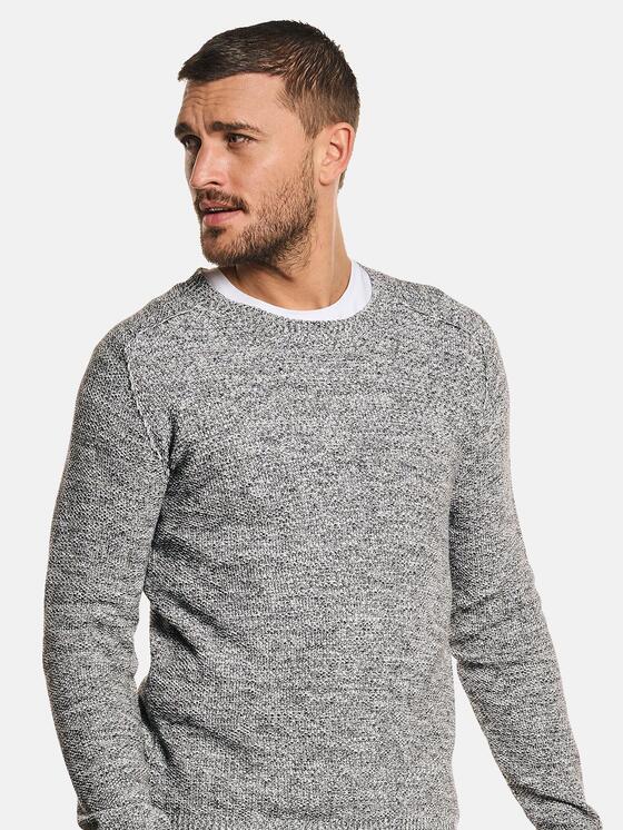 emilio adani Herren Rundhals Pullover in Silbergrau emilio adani Herren Rundhals Pullover in Silbergrau