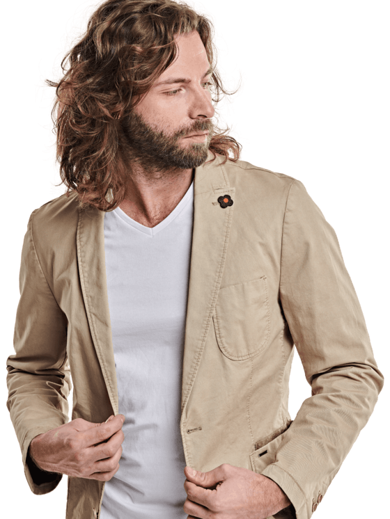 emilio adani Herren Freizeit-Sakko slim fit in Sand emilio adani Herren Freizeit-Sakko slim fit in Sand