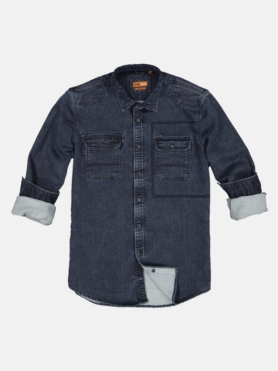 emilio adani Herren Hemd uni in Saphirblau emilio adani Herren Hemd uni in Saphirblau