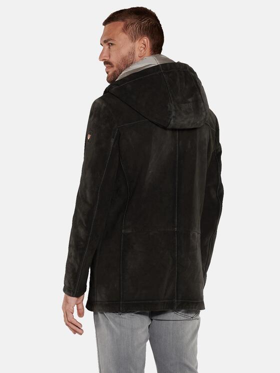 emilio adani Herren Lederparka in Schwarzbraun emilio adani Herren Lederparka in Schwarzbraun
