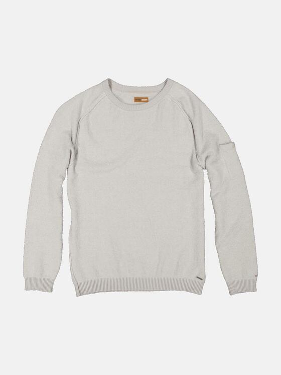 emilio adani Herren Pullover strukturiert in Hellgrau emilio adani Herren Pullover strukturiert in Hellgrau