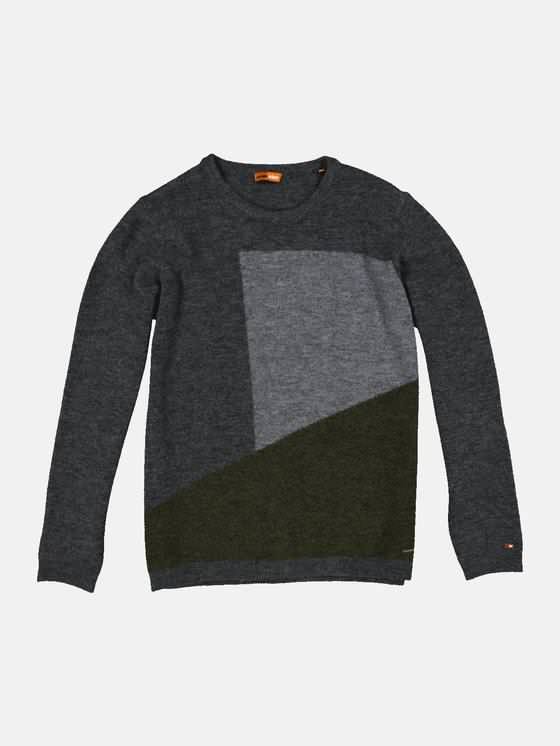 emilio adani Herren Rundhals Pullover in Anthrazit emilio adani Herren Rundhals Pullover in Anthrazit