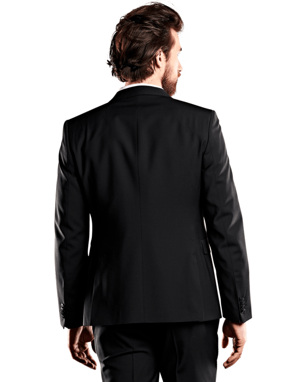 emilio adani Herren schlankes Business-Sakko in Schwarz emilio adani Herren schlankes Business-Sakko in Schwarz