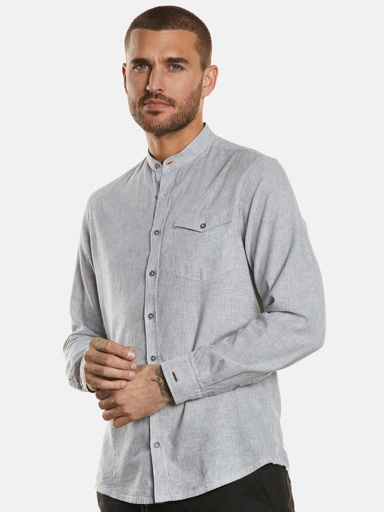 emilio adani Herren Hemd gemustert in Kieselgrau emilio adani Herren Hemd gemustert in Kieselgrau