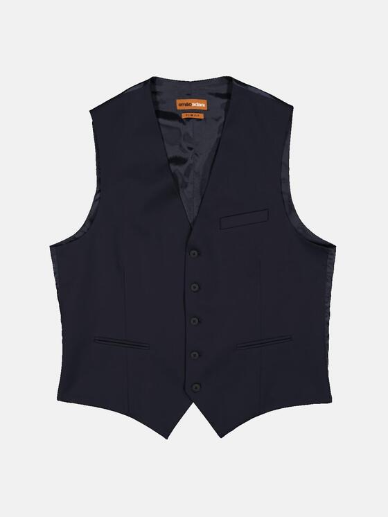 emilio adani Herren Sakko-Weste slim fit in Saphirblau emilio adani Herren Sakko-Weste slim fit in Saphirblau