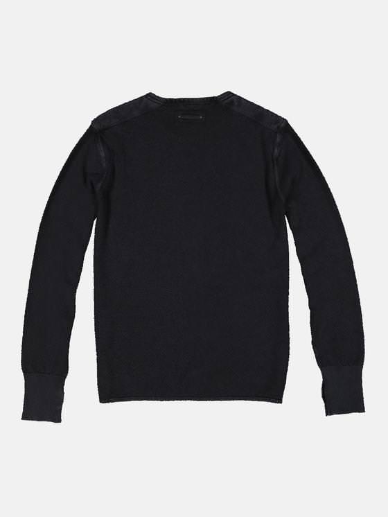 emilio adani Herren Rundhals Pullover in Saphirblau emilio adani Herren Rundhals Pullover in Saphirblau