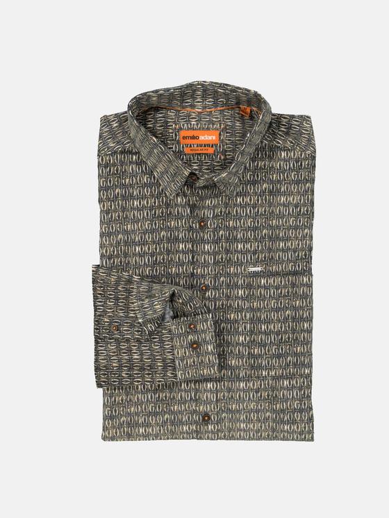 emilio adani Herren Hemd langarm in Khaki emilio adani Herren Hemd langarm in Khaki