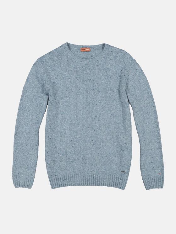 emilio adani Herren Rundhals Pullover in Hellblau emilio adani Herren Rundhals Pullover in Hellblau