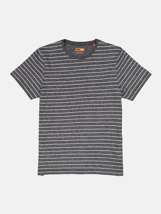 emilio adani Herren T-Shirt mit Leinenanteil in Anthrazit emilio adani Herren T-Shirt mit Leinenanteil in Anthrazit