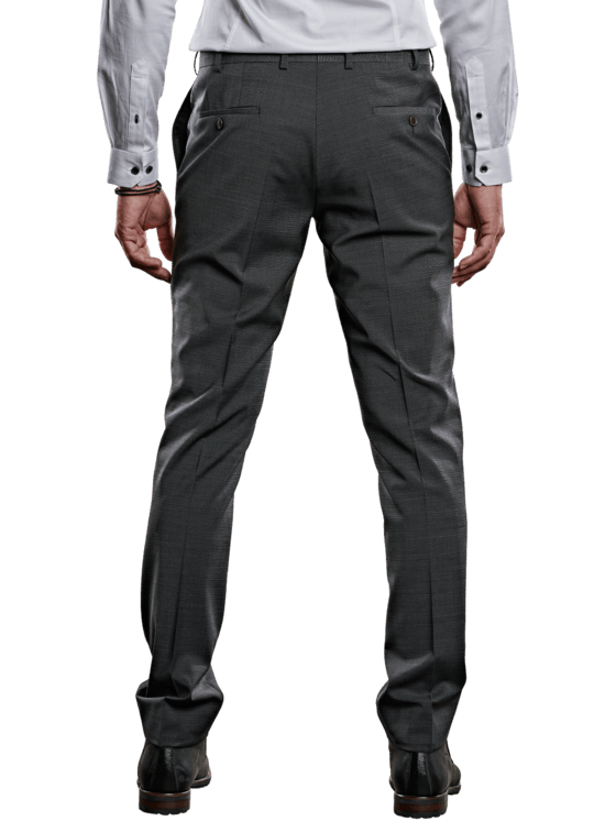 emilio adani Herren Ministruktur Anzughose slim fit in Granitgrau emilio adani Herren Ministruktur Anzughose slim fit in Granitgrau