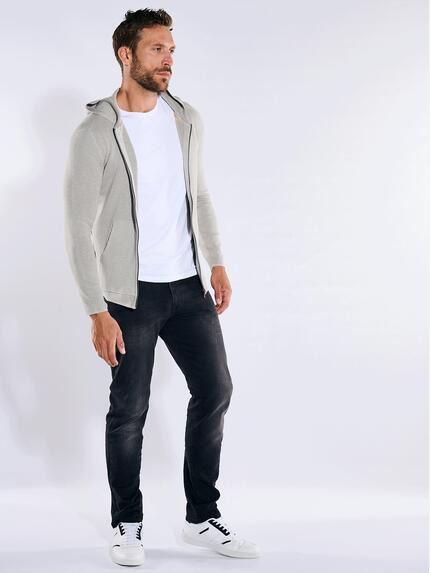 emilio adani Herren Strickjacke uni Grau 36273