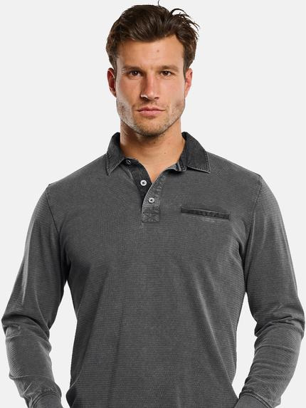 engbers Herren Langarm-Shirt gestreift Grau 33771