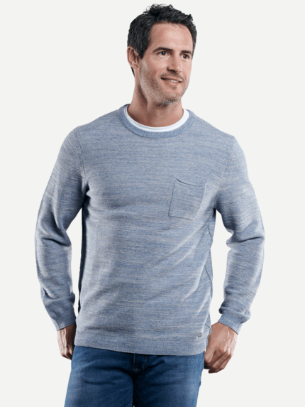 engbers Herren Modischer Pullover mit softem Warengriff in Blau 29423
