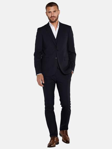 emilio adani Herren Anzug-Sakko slim fit Blau 36382