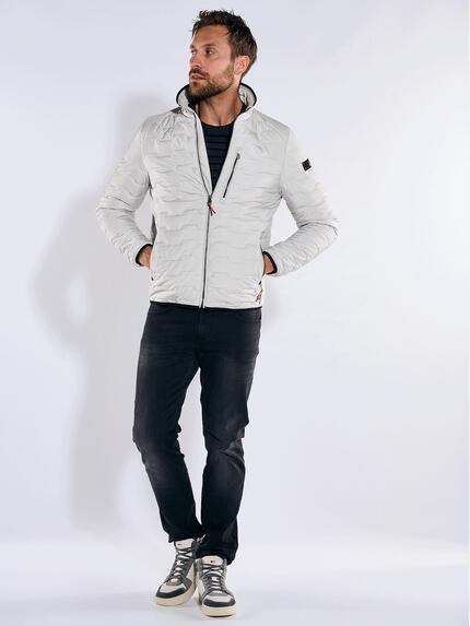 emilio adani Herren Steppjacke slim fit Weiß 36209