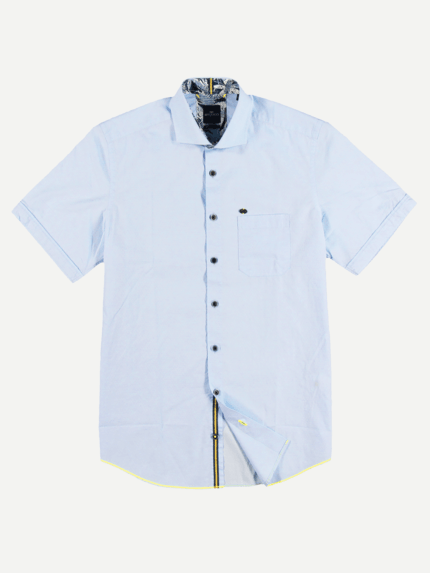 engbers Herren sommerliches Kurzarmhemd in Blau 29475