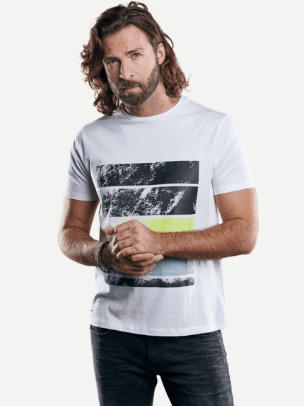 emilio adani Herren Bio-Baumwoll-T-Shirt in Weiß 29177