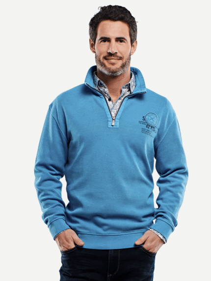 engbers Herren Modernes Sweatshirt in Türkis 27286