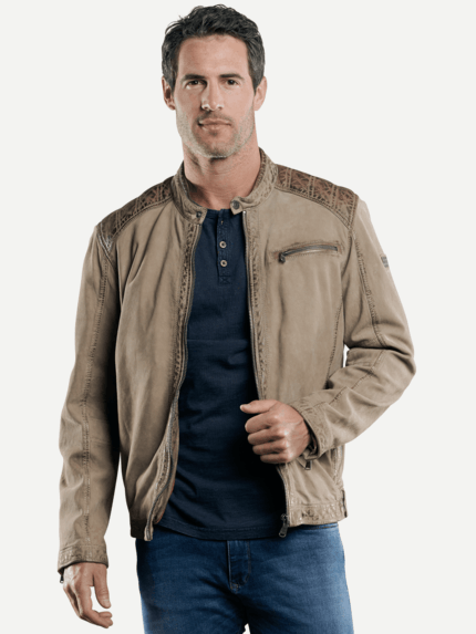 engbers Herren Softe LammLederjacke in Beige 29086