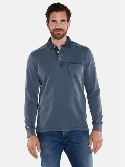 engbers Polo-Shirt uni Mittelblau