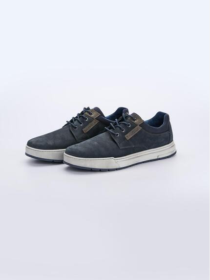 engbers Herren Sneaker aus Leder Blau 37771