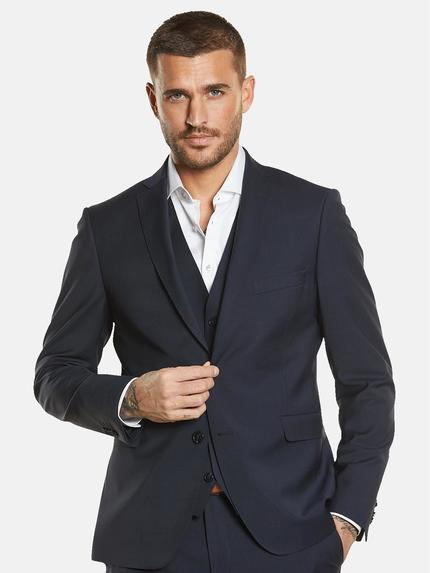 emilio adani Herren Anzug-Sakko slim fit Blau 34912