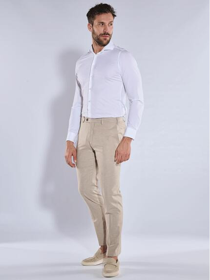 emilio adani Herren Anzug-Hose slim fit Beige 36537