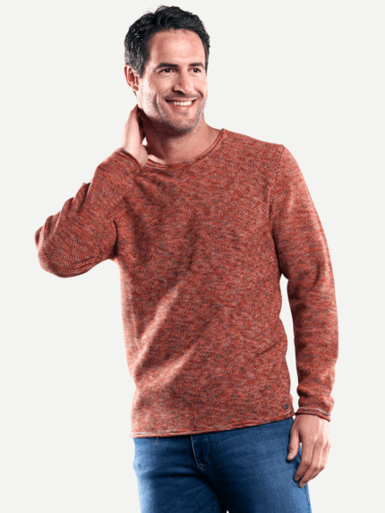 engbers Herren Softer Baumwollpullover in Orange 29290