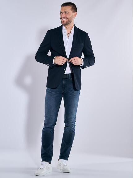 emilio adani Herren Freizeit-Sakko slim fit Blau 37253