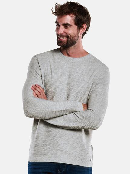 strickoberteil in Grau für Herren Herren Bekleidung Pullover und Strickware Sweatjacken Pull&Bear Baumwolle 