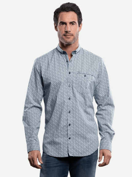 engbers Herren Hemd langarm in Blau 28902
