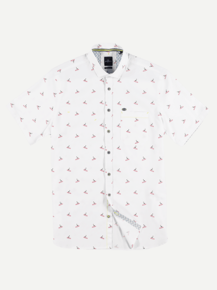 engbers Herren sommerliches Hemd mit Comfort-Stretch-Anteil in Weiß 29959