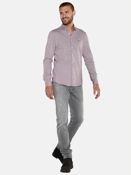 emilio adani Herren Langarm-Hemd slim fit Rot 36025