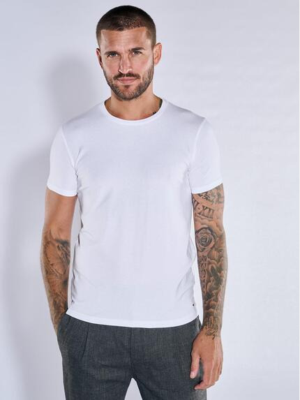 emilio adani T-Shirt "My Favorite" slim fit Reinweiss