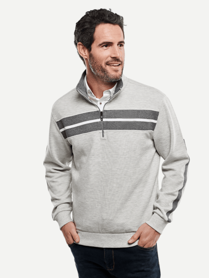 engbers Herren Sweatshirt Stehbund in Grau 27292