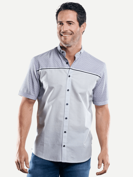 engbers Herren Softes Baumwoll-Popelin-Hemd in Blau 29514