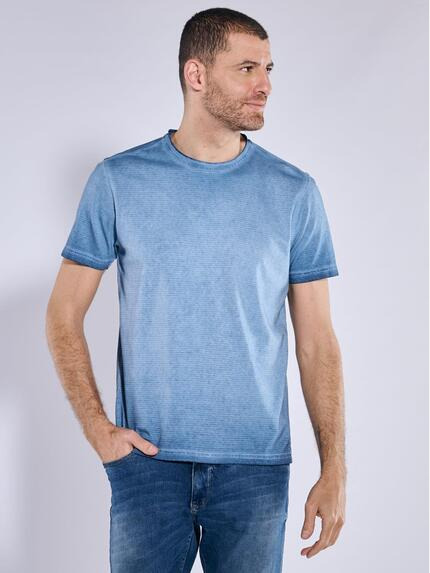 engbers T-Shirt gestreift Indigoblau