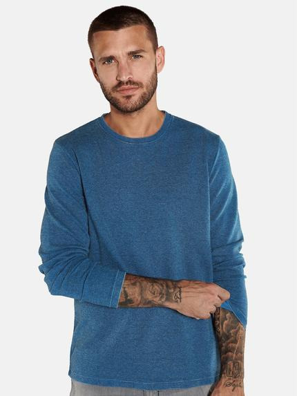 emilio adani Herren Langarm-Shirt slim fit Blau 36147