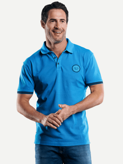 engbers Herren Sommerliches Poloshirt in Türkis 29236