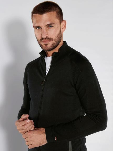 emilio adani Herren Cardigan uni Blau 35612