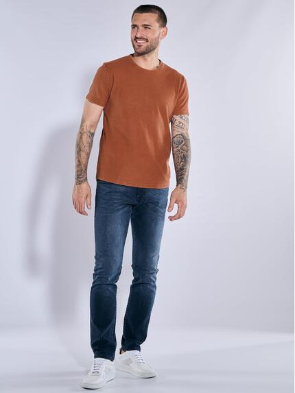 emilio adani Herren T-Shirt slim fit Orange 37306