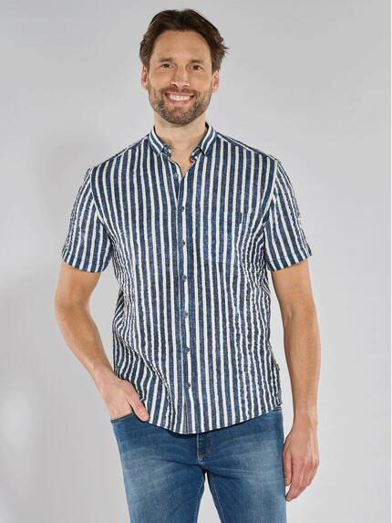 Herren kurzarmhemd gestreift Clearance