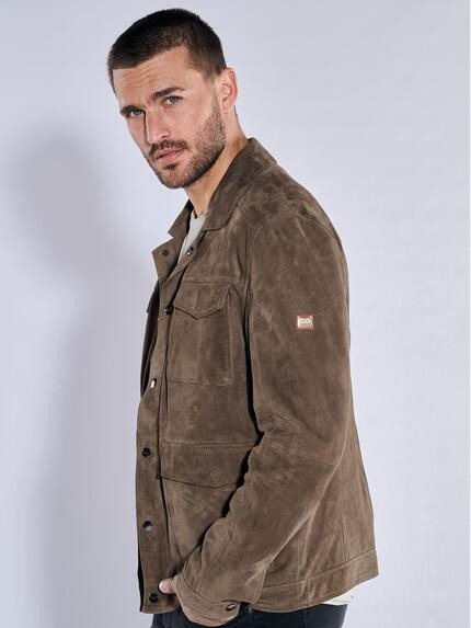 emilio adani Herren Lederjacke regular Braun 37168