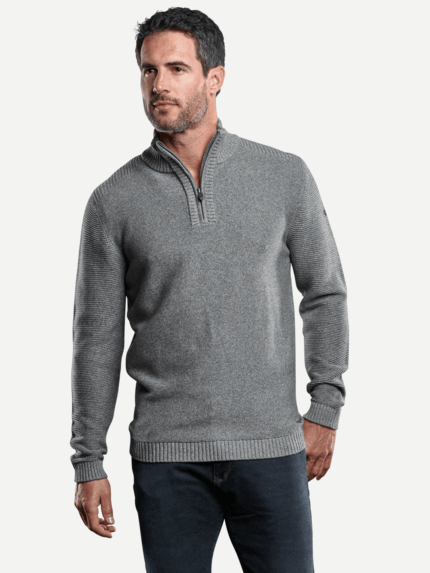 engbers Herren Pullover Polokragen in Grau 28948