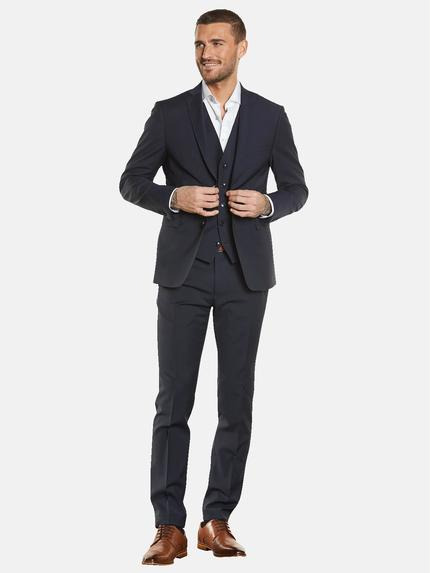 emilio adani Herren Anzug-Sakko slim fit Blau 34912