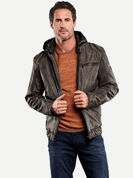 engbers Herren Lederjacke kurz in Braun 27923