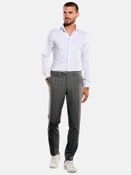 emilio adani Herren Anzug-Hose slim fit Grau 35379