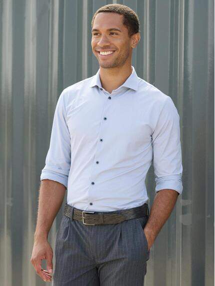 emilio adani Herren Innovatives Funktionshemd Brilliantblau 39853